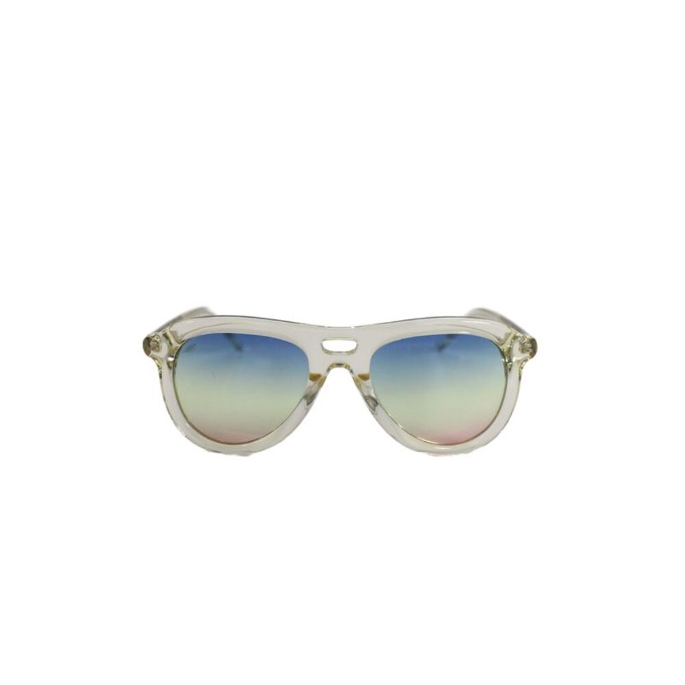 Akila Womens Greatful Dead Miracle Blue Yellow Lenses Clear Sunglasses